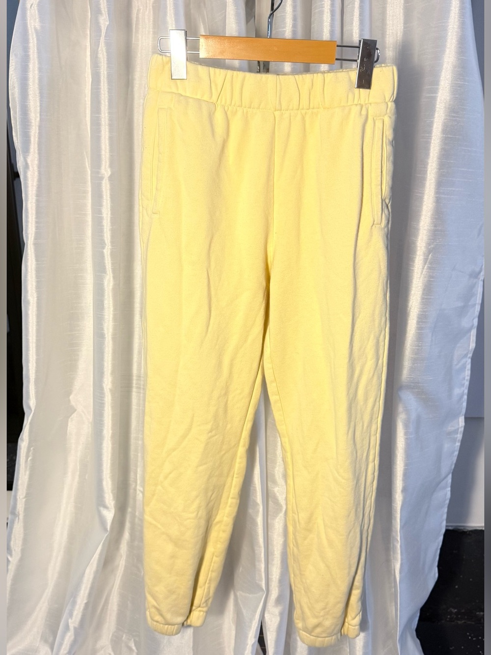 GAP Butter Yellow Fleece Sweatpants